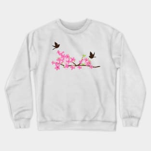 Sakura Blossom Birds Crewneck Sweatshirt